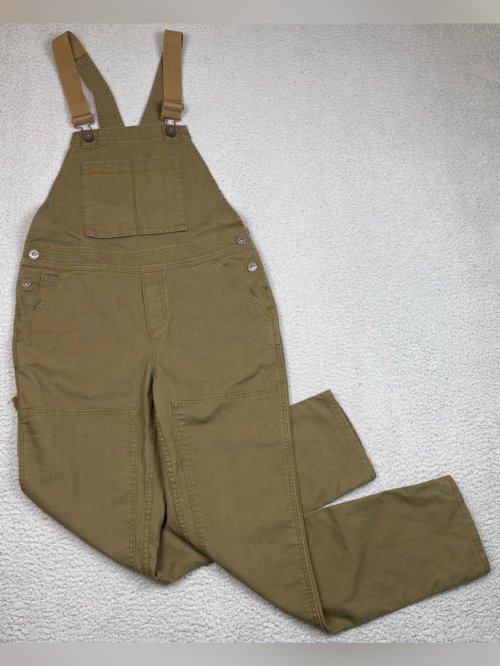 REI Trailsmith Overalls Women's Size 6 Green Stretch Canvas Outdoor Adventure